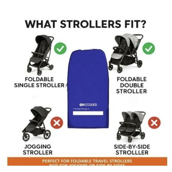 ONGUARD Waterproof Single and Double Stroller Travel Bag - Blue NEW!! - Picture 2 of 12
